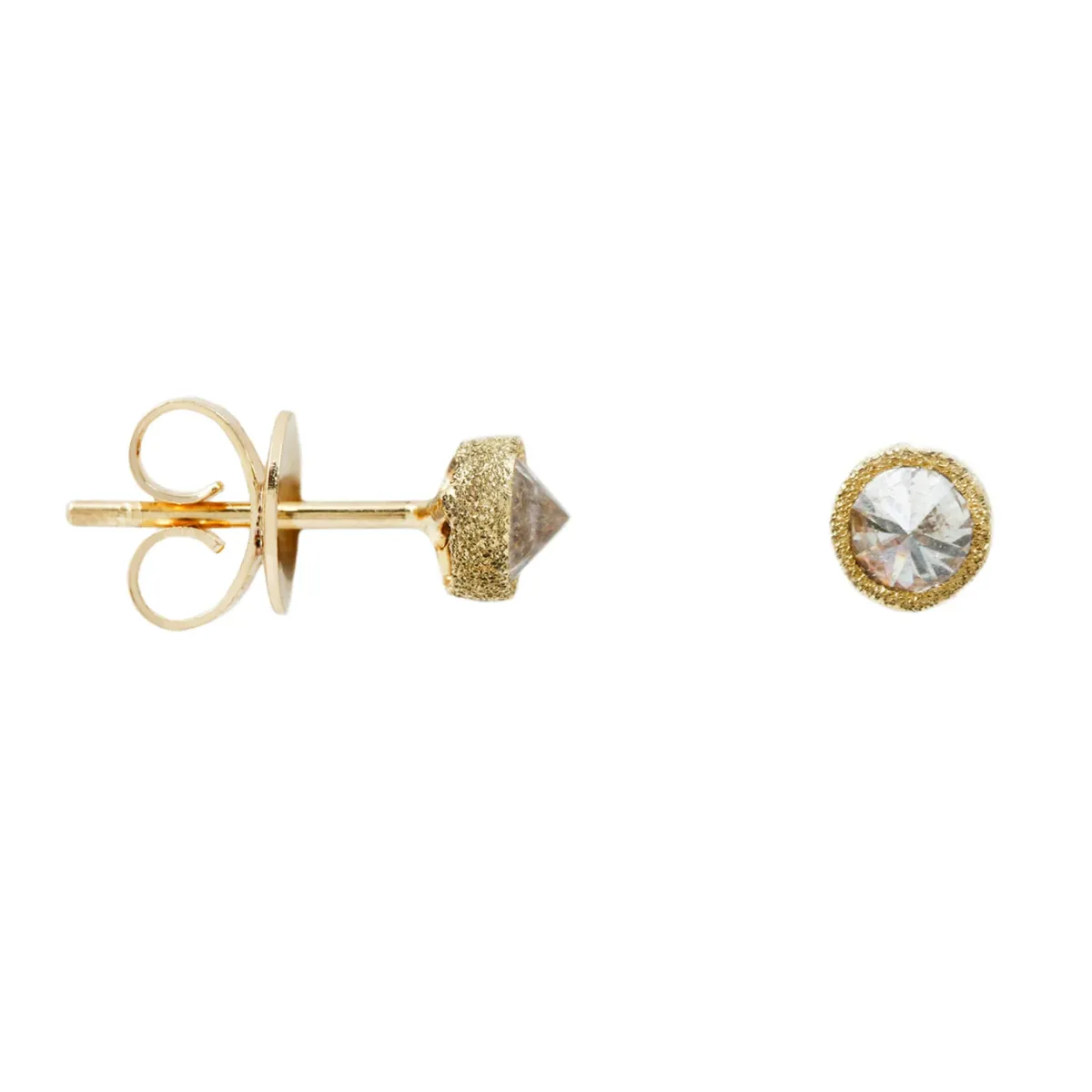 Inverted Diamond Stud Earrings