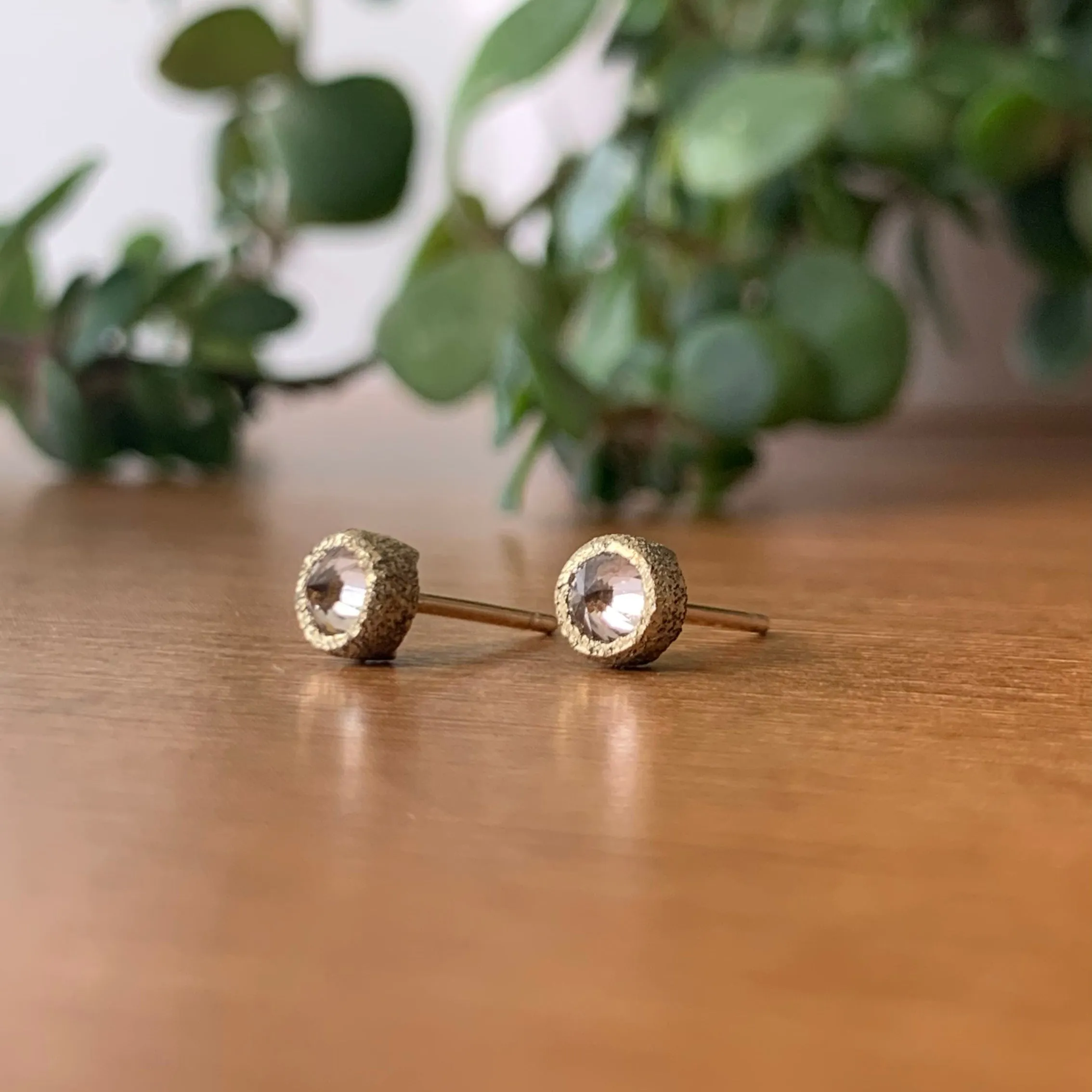 Inverted Diamond Stud Earrings