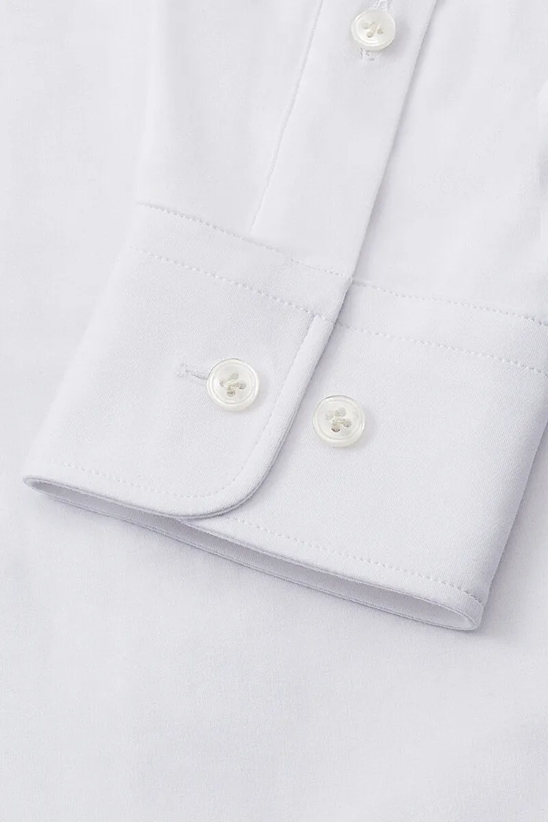 Ivory Cutaway Collar Tailored Fit Stretch Shirt