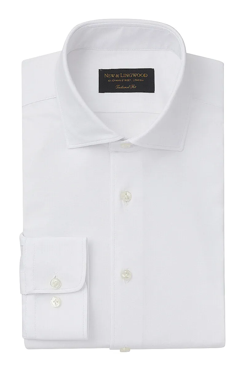 Ivory Cutaway Collar Tailored Fit Stretch Shirt