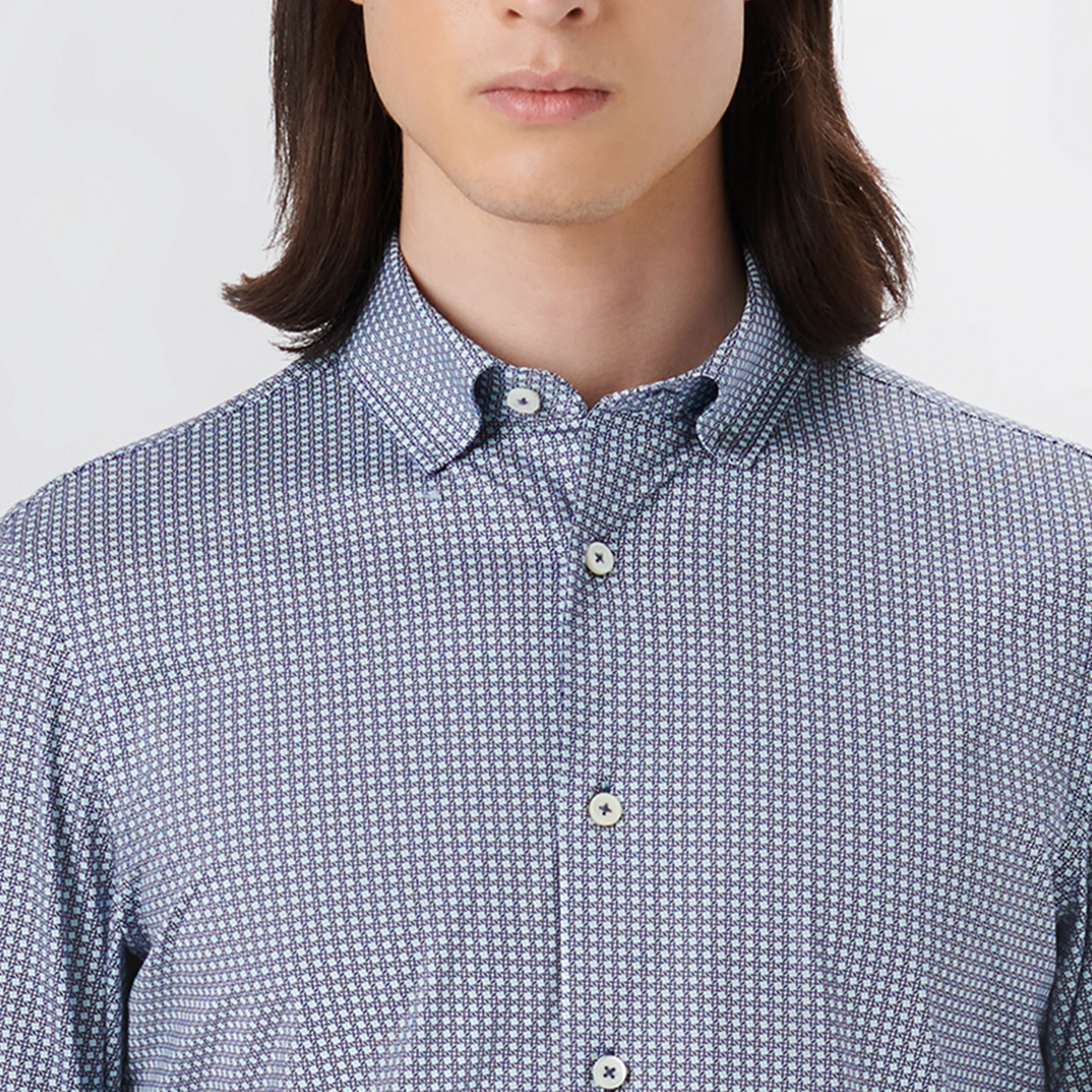 JAMES Geometric Print OoohCotton Shirt