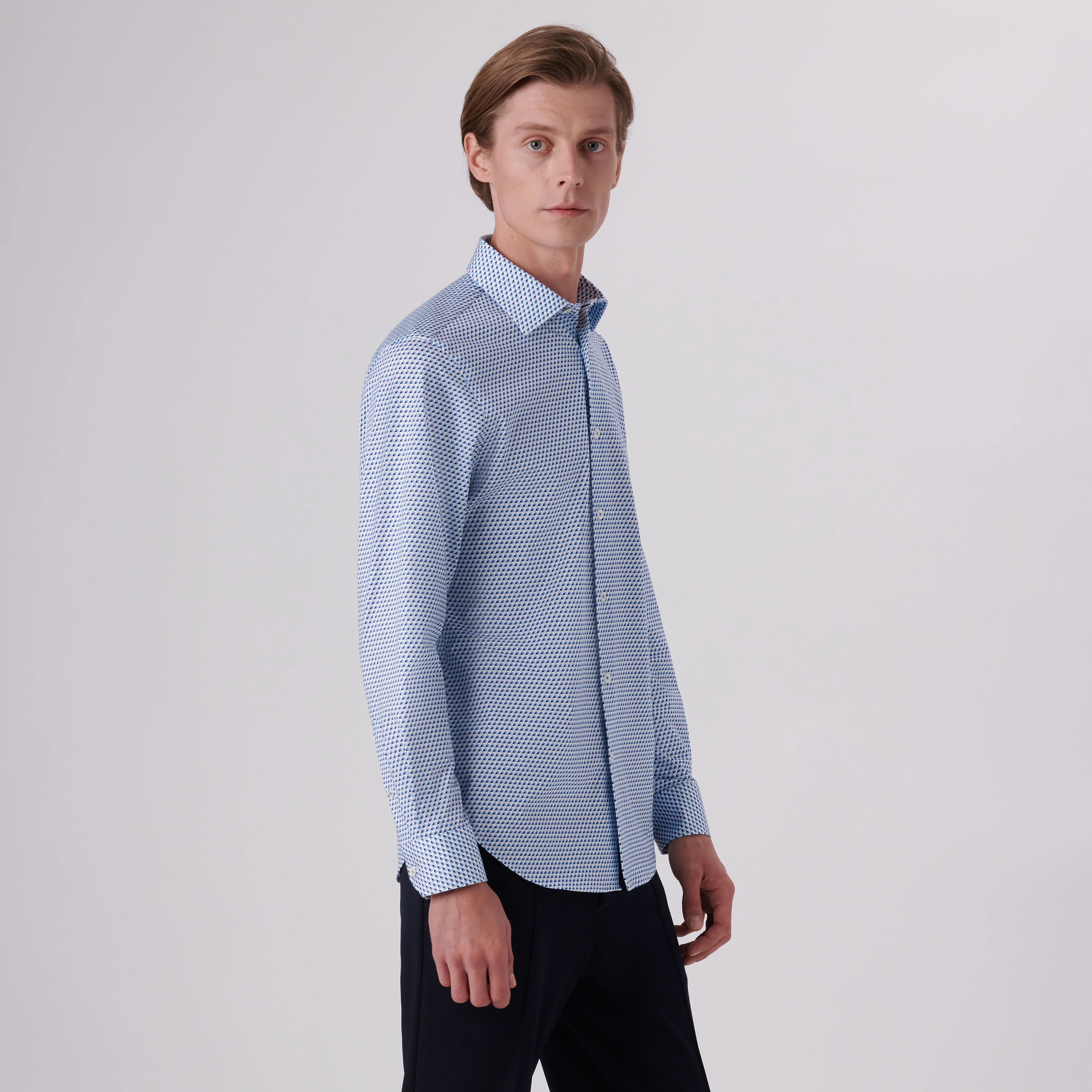James Geometric Print OoohCotton Shirt