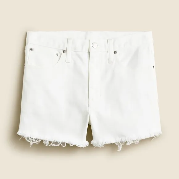J.Crew Women’s Relaxed denim short in white