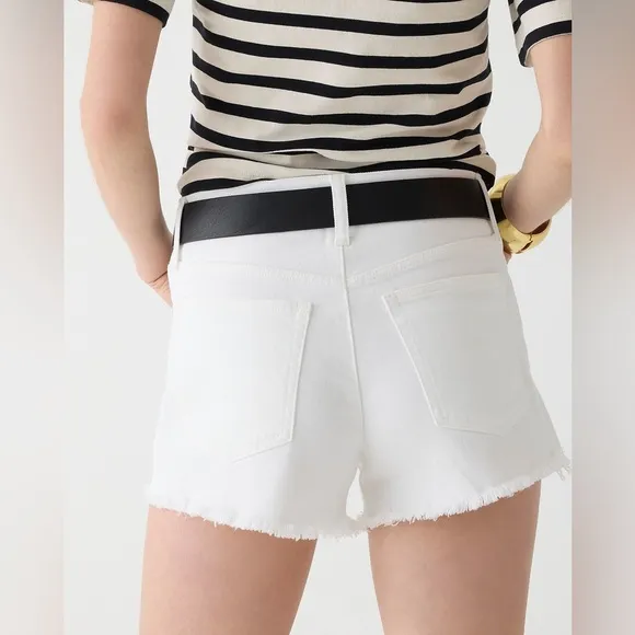 J.Crew Women’s Relaxed denim short in white
