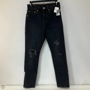 Jeans Skinny By Levis In Black Denim, Size: 0