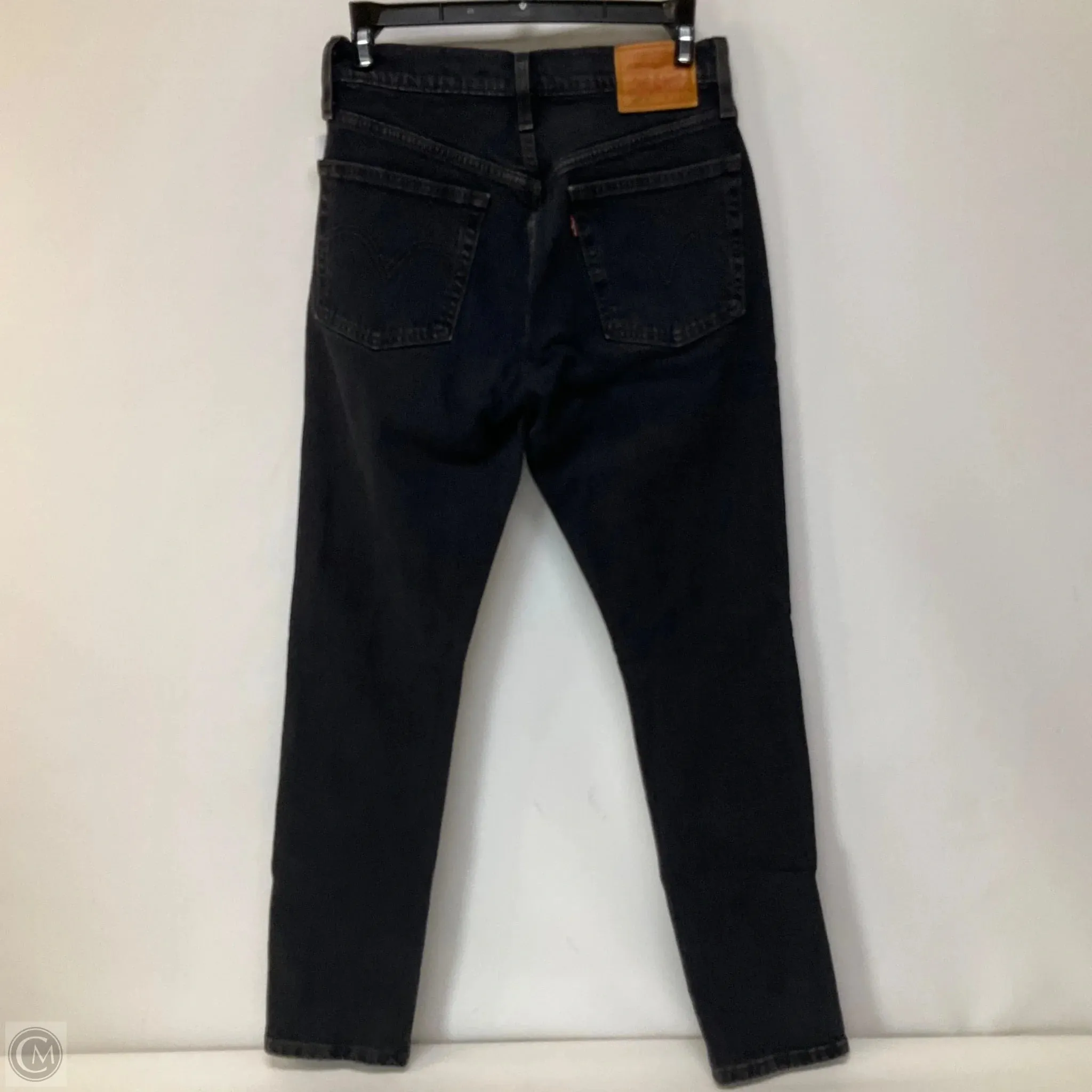 Jeans Skinny By Levis In Black Denim, Size: 0