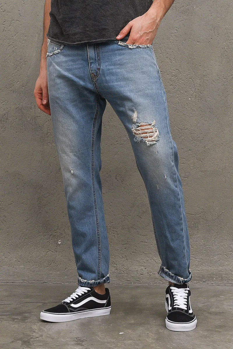 Jeans Uomo Colore Unico