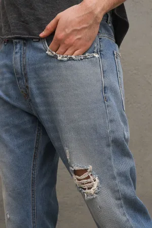 Jeans Uomo Colore Unico