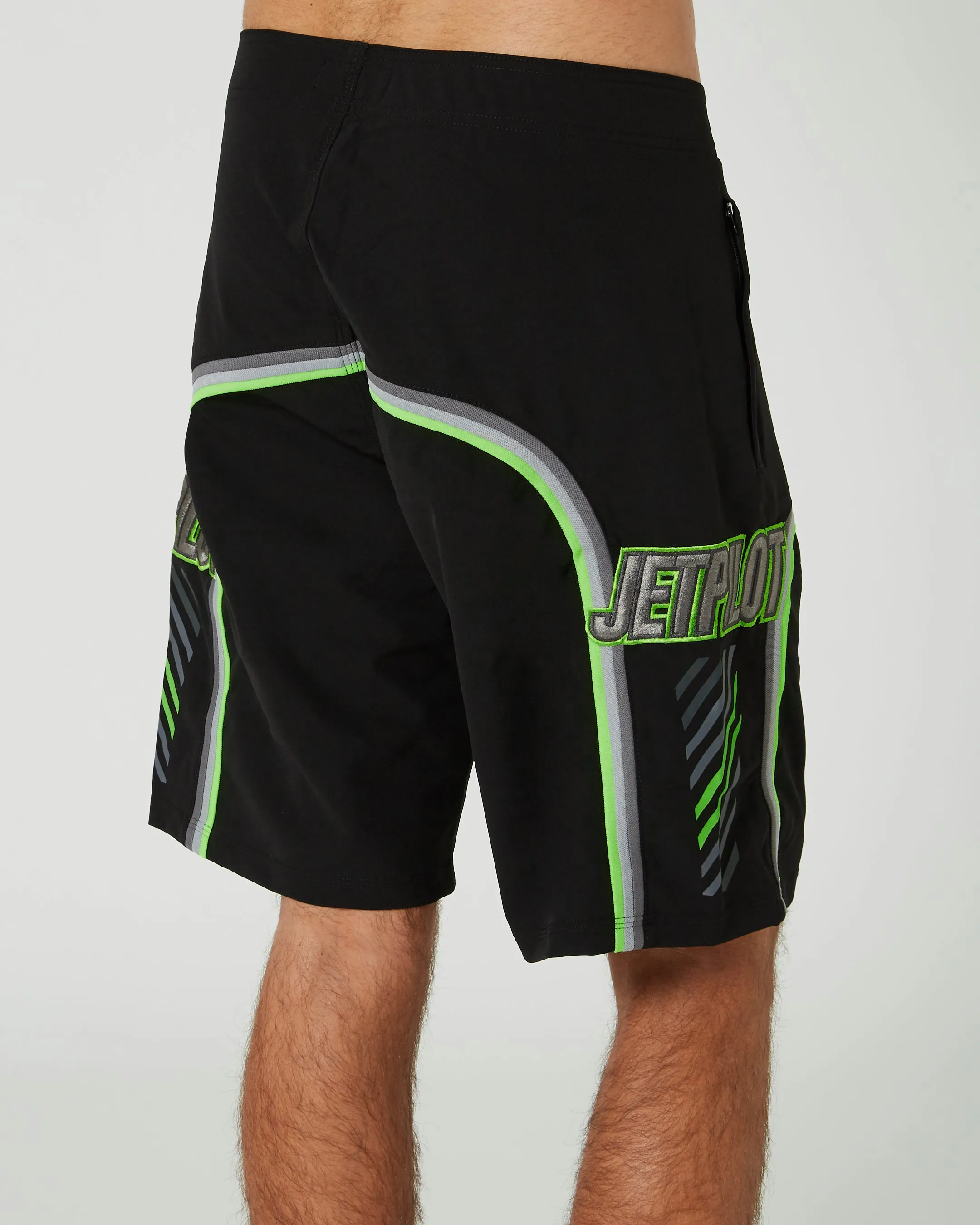 Jetpilot F4.5 Mens Boardshorts - Black/Green
