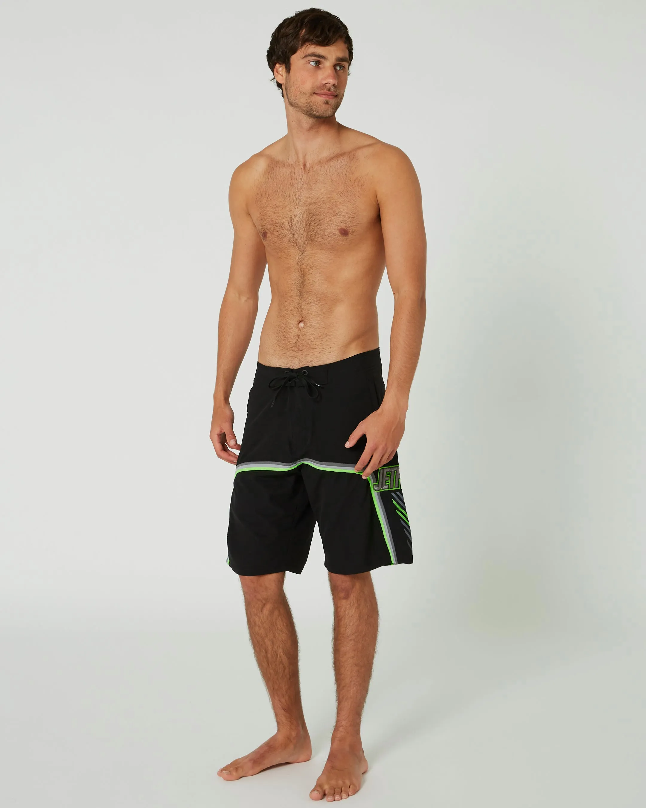 Jetpilot F4.5 Mens Boardshorts - Black/Green