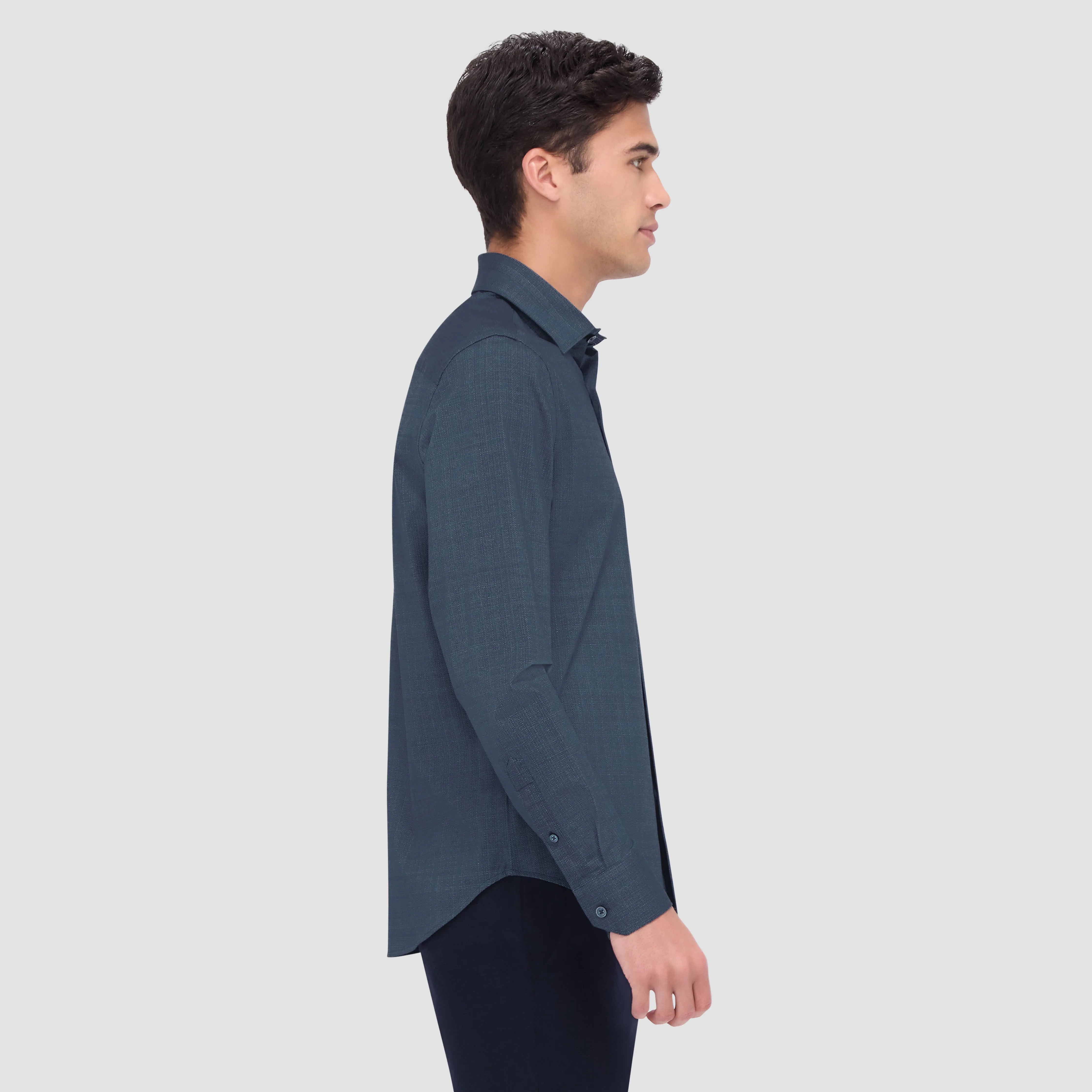 Jimmy Double Sided Herringbone/Check OoohCotton Shirt