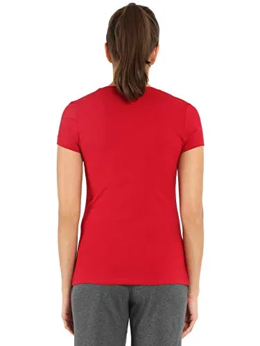 Jockey Women's Cotton V-neck Tee (1359_Jester Red_Large)