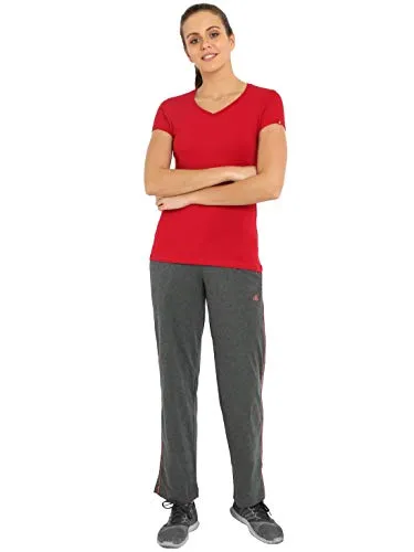 Jockey Women's Cotton V-neck Tee (1359_Jester Red_Large)