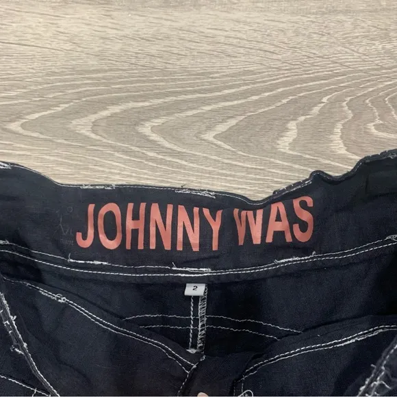 Johnny Was Blue White Stitch Shorts