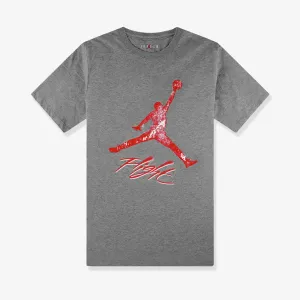 Jordan Essentials Flight Jumpman T-Shirt - Grey/Fire Red