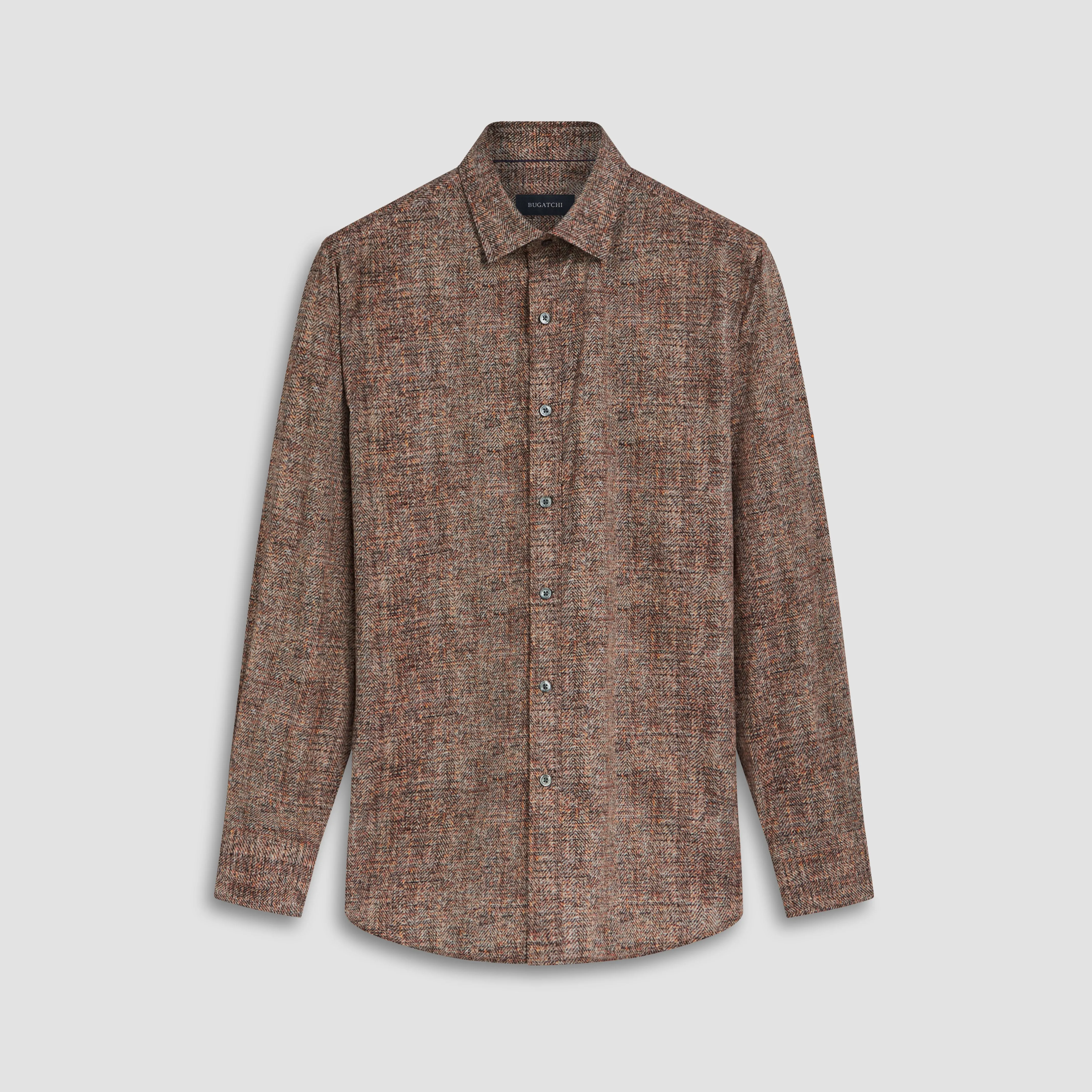 Julian Herringbone Print Shirt