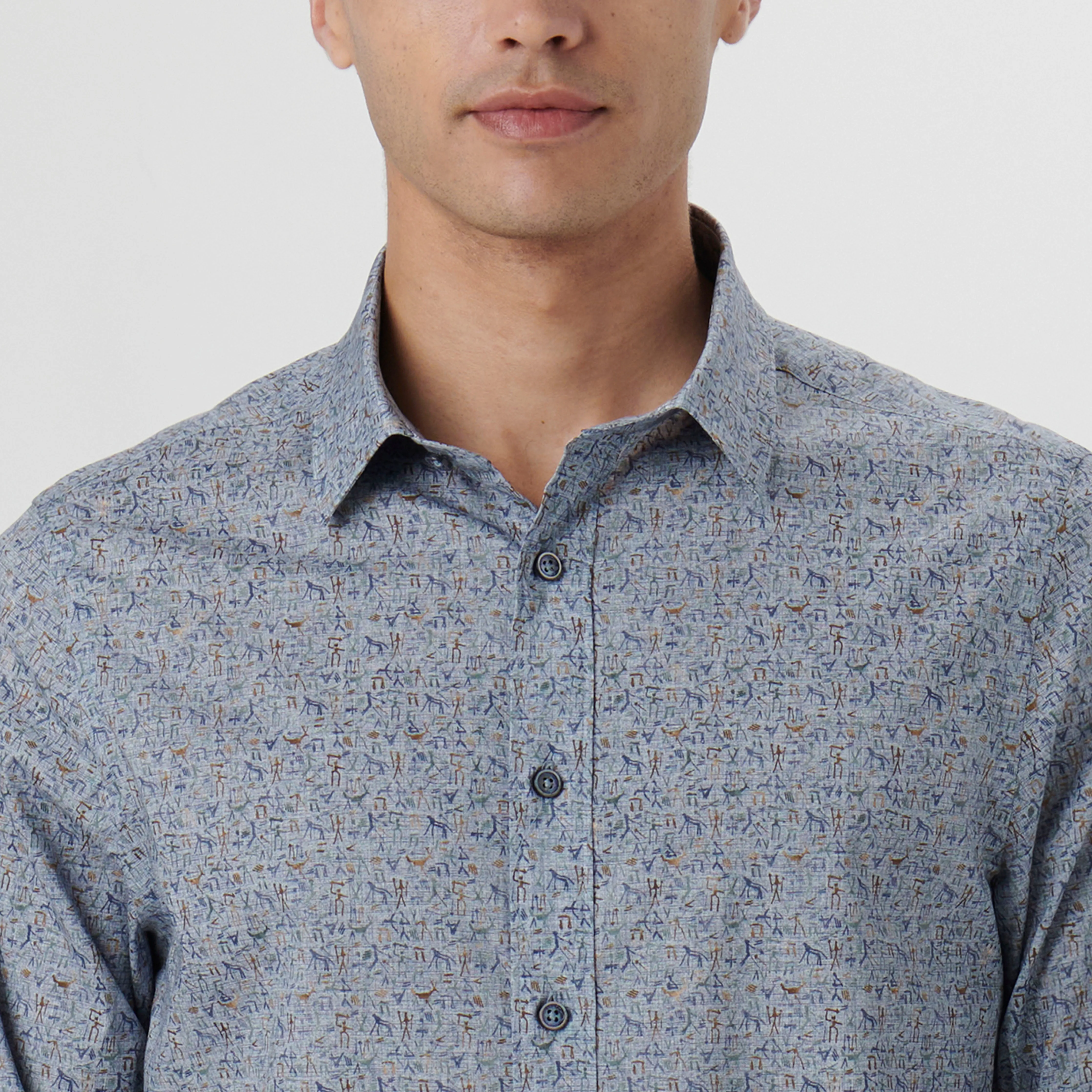 Julian Stone Age Print Shirt