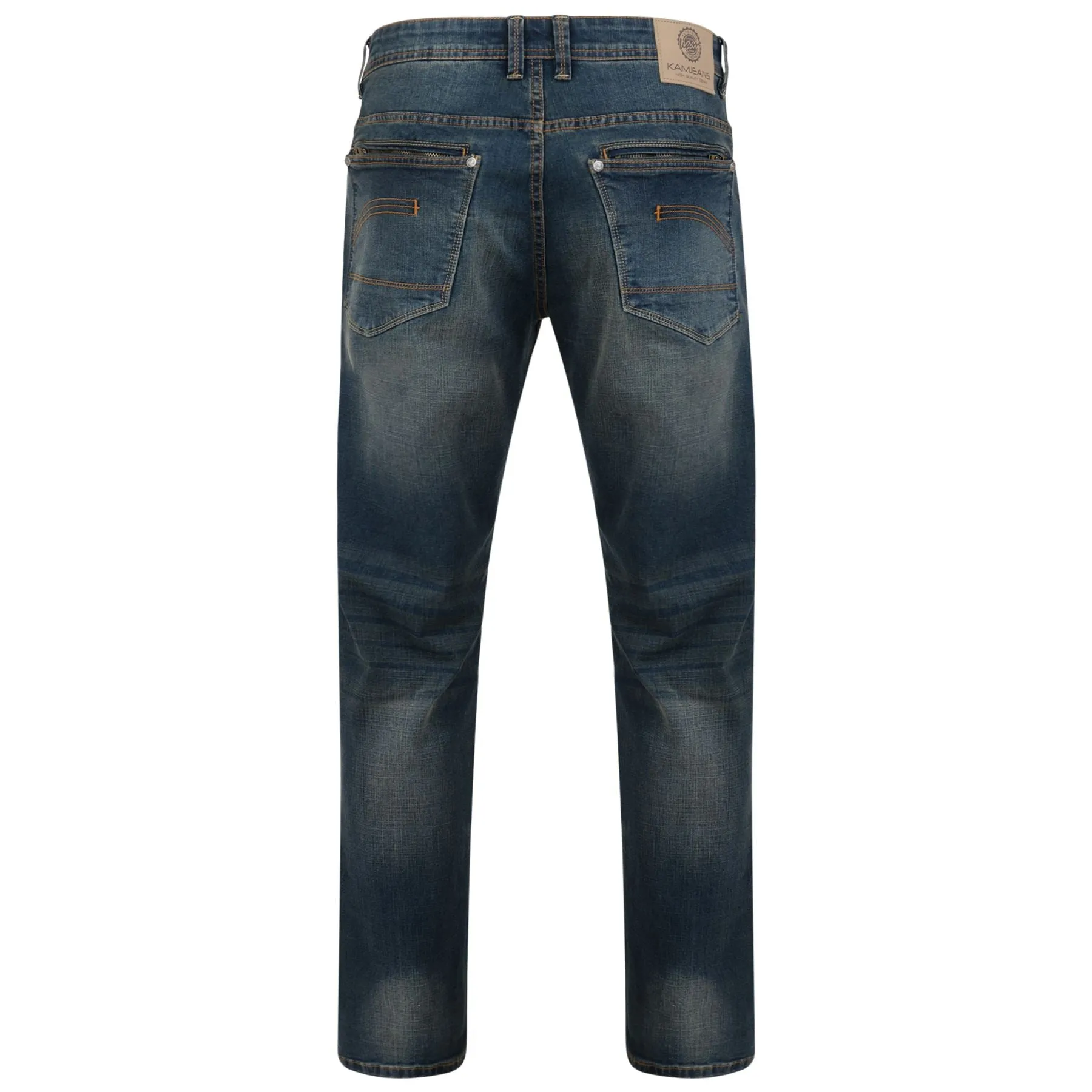 KAM Men's Extra Tall Stretch Tapered Dark Wash Jeans (Ruben)