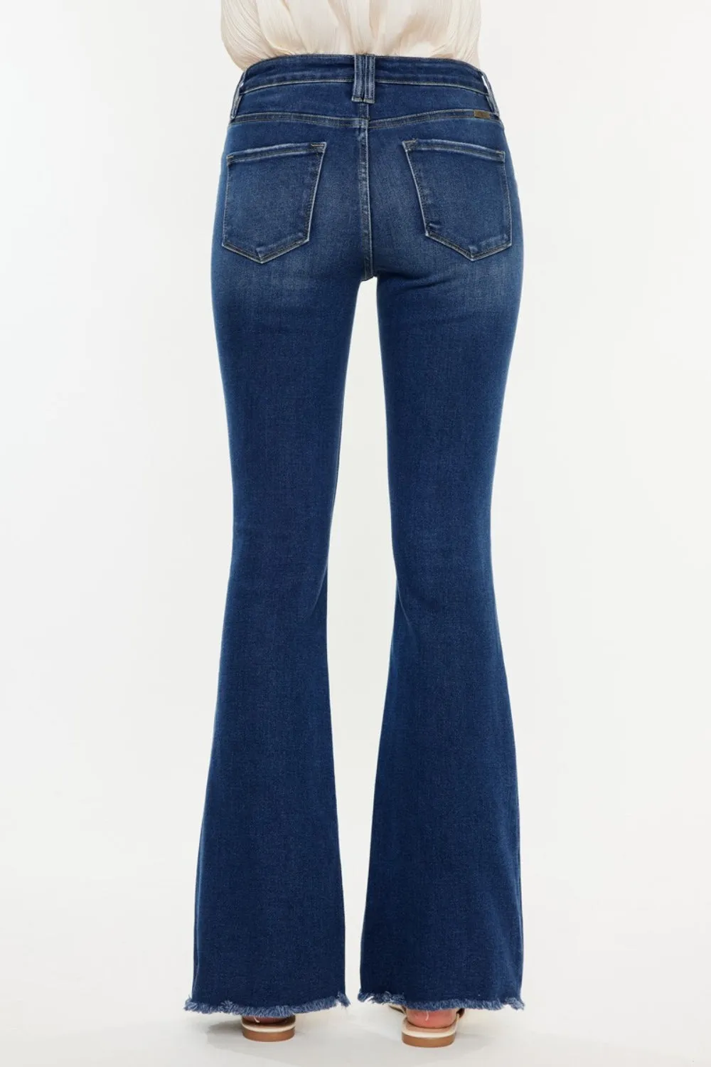 Kancan Cat's Whiskers Raw Hem Flare Jeans ONLINE EXCLUSIVE