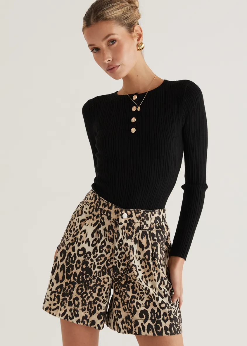 Kiana Knit Bodysuit - Black