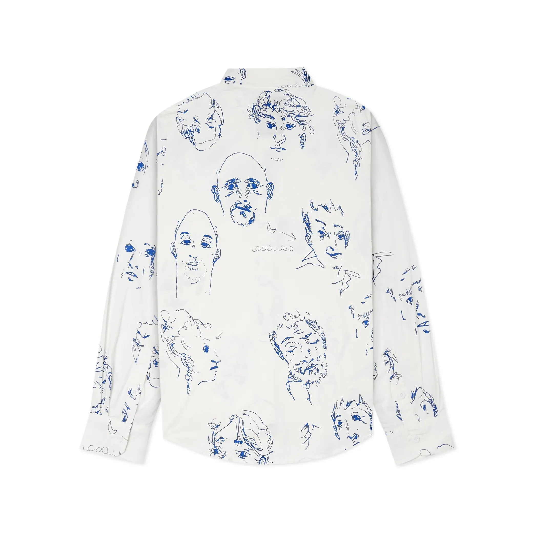 Kidsuper Doodle Faces Button Up 'White'