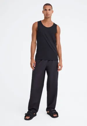 Koen Ribbed Cotton Tank - Black