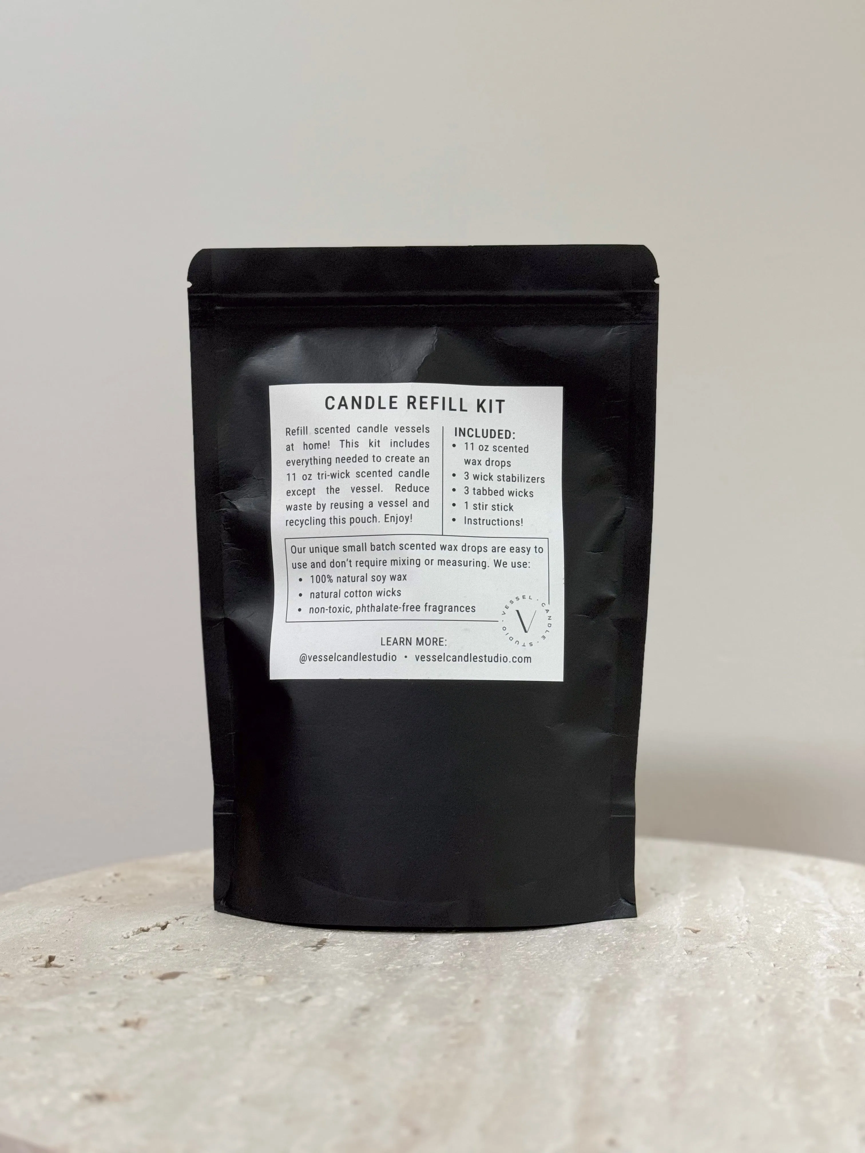 Library Candle Refill Kit 12 oz | Blank Page