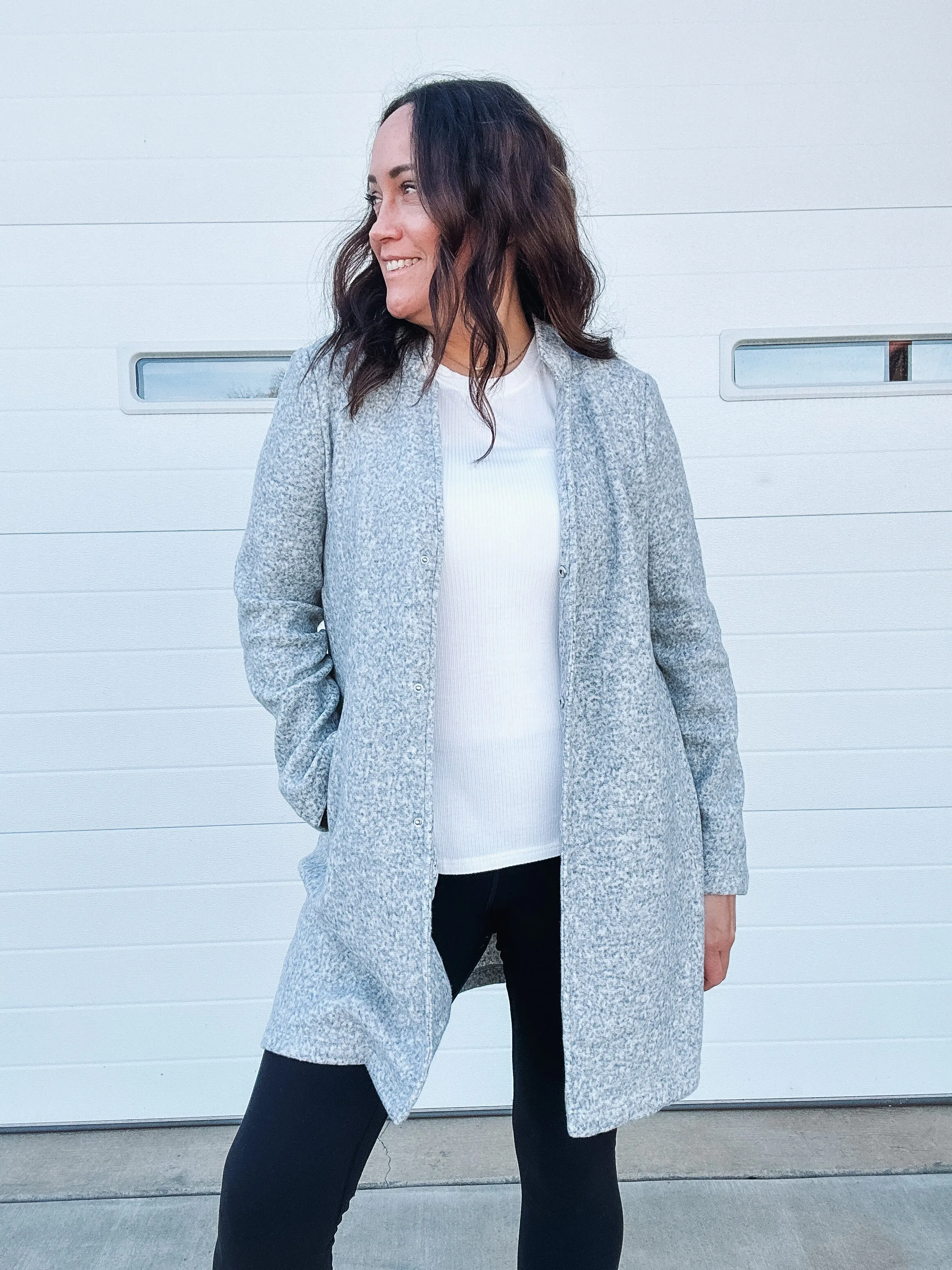 Light Grey Duster Jacket