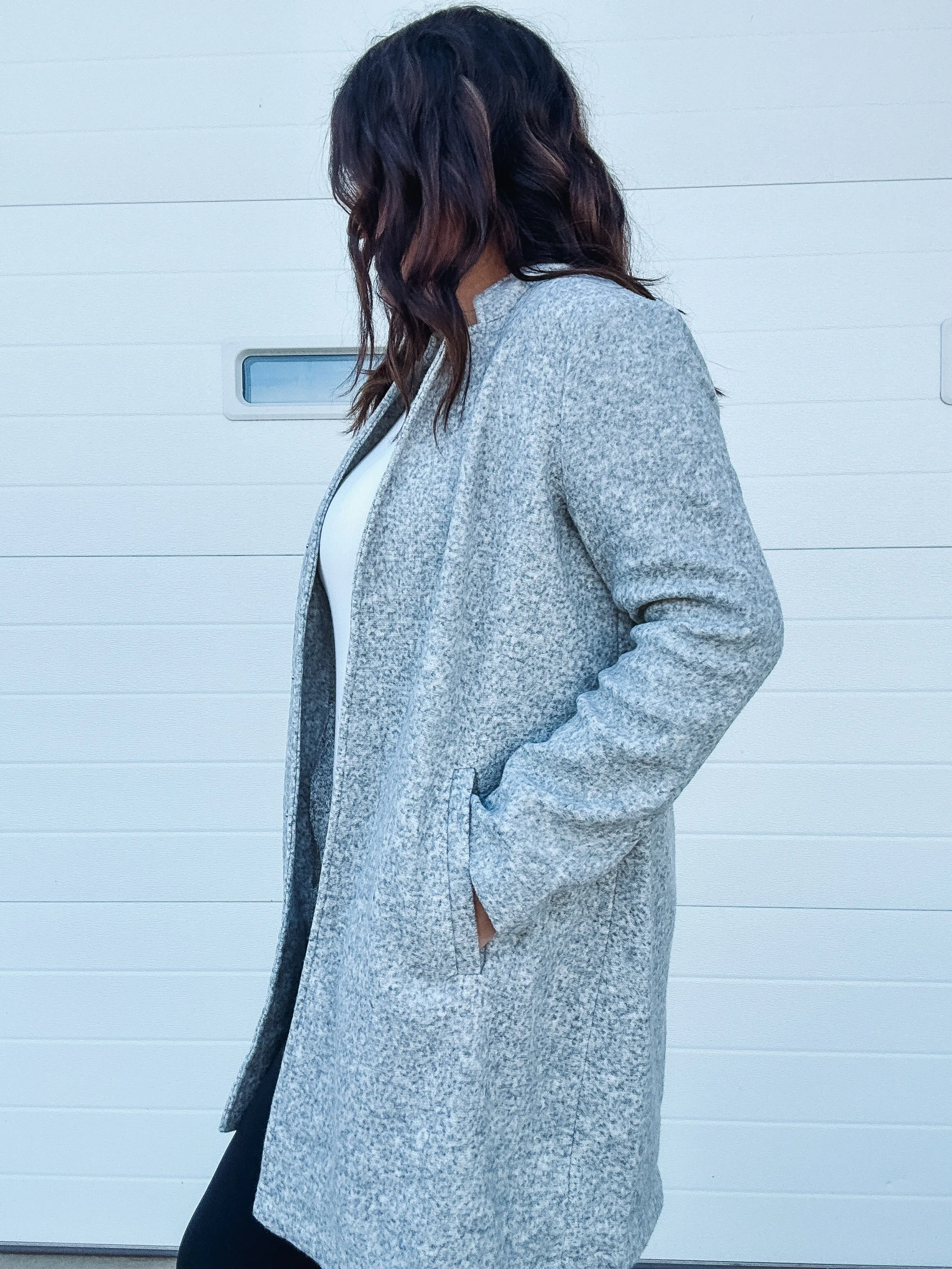Light Grey Duster Jacket