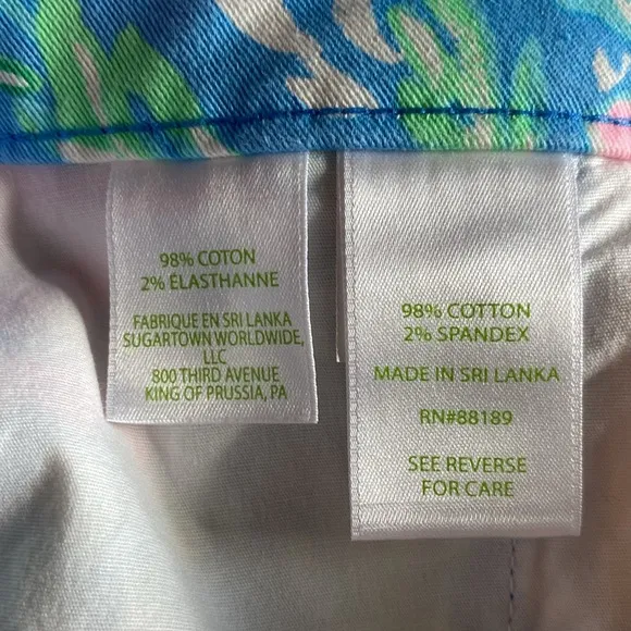 Lilly Pulitzer Buttercup Stretch 5&quot; Shorts Zanzibar Blue Bunny Business Womens 4