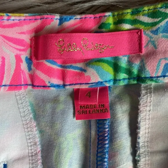 Lilly Pulitzer Buttercup Stretch 5&quot; Shorts Zanzibar Blue Bunny Business Womens 4