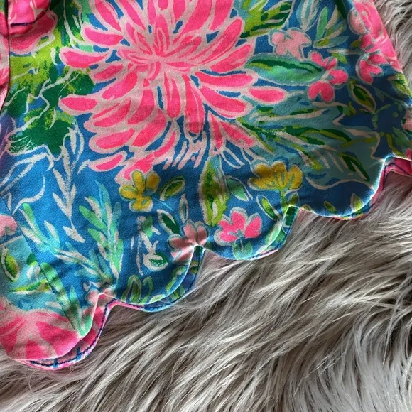 Lilly Pulitzer Buttercup Stretch 5&quot; Shorts Zanzibar Blue Bunny Business Womens 4