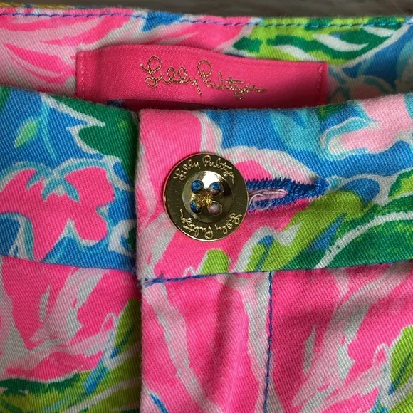 Lilly Pulitzer Buttercup Stretch 5&quot; Shorts Zanzibar Blue Bunny Business Womens 4