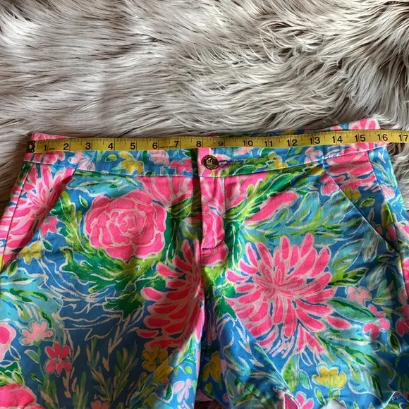 Lilly Pulitzer Buttercup Stretch 5&quot; Shorts Zanzibar Blue Bunny Business Womens 4