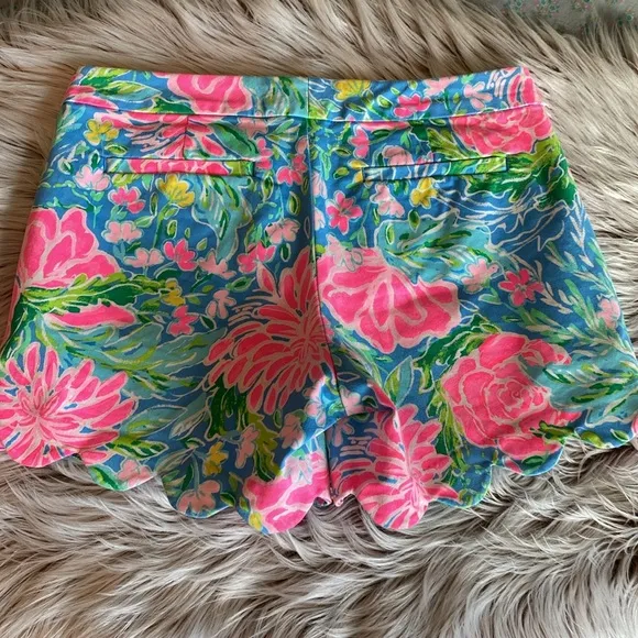 Lilly Pulitzer Buttercup Stretch 5&quot; Shorts Zanzibar Blue Bunny Business Womens 4