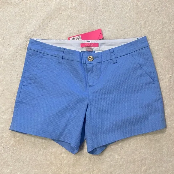 Lilly Pulitzer Callahan Stretch Blue Peri Shorts NWT Size 6