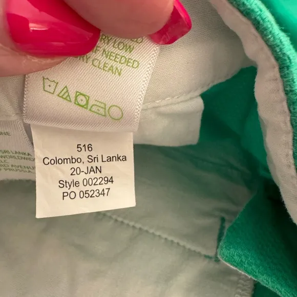 Lilly Pulitzer green buttercup shorts