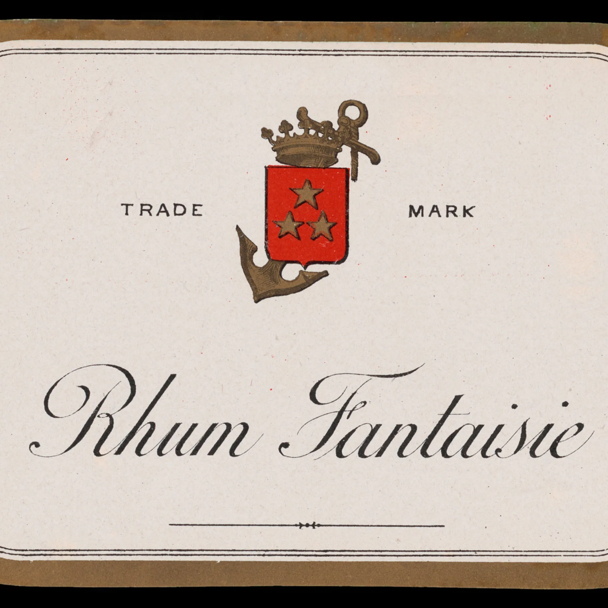 Lithograph of Antique Rum Label from the French West Indies in New Framing