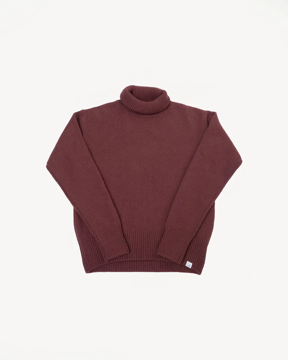 LOCT01.151 - Merino Wool Cashmere Blend Turtle Neck Pullover Relaxed Fit - Dark Brown