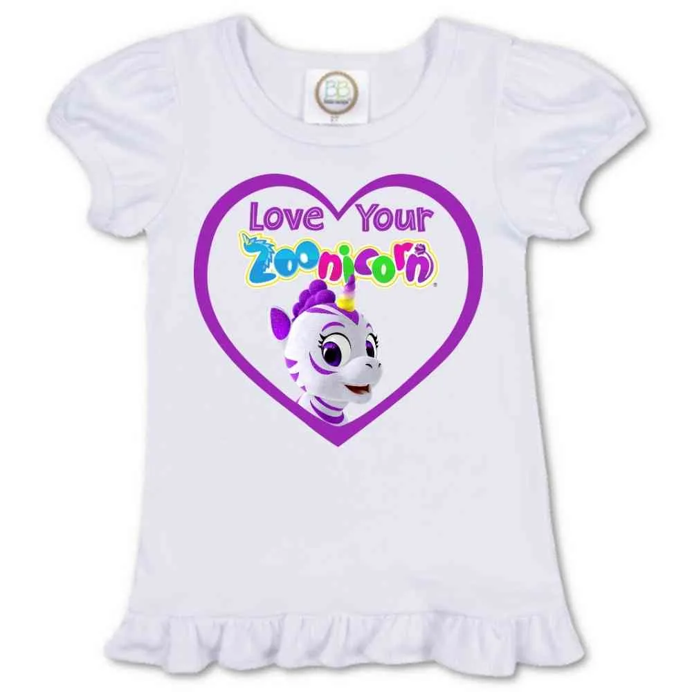 Love Your Zoonicorn, Promi, Ruffle Girl's Tee