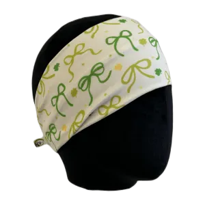 Lucky Green Bow Stretch Headband
