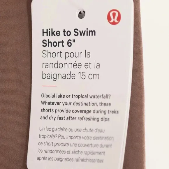 Lululemon Hike to Swim Short 6&quot; Charged Indigo / Dark Oxide / 4 NWT
