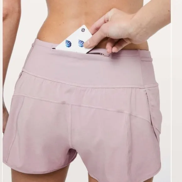 Lululemon Mesh Over Miles Short *3&quot; Powdered Mauve