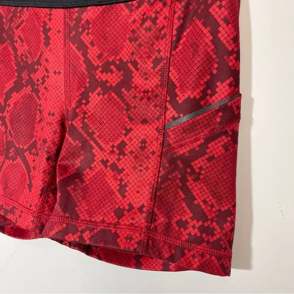Lululemon What The Sport Short Mini Ziggy Snake Red Tide Cranberry 4 Run Gym