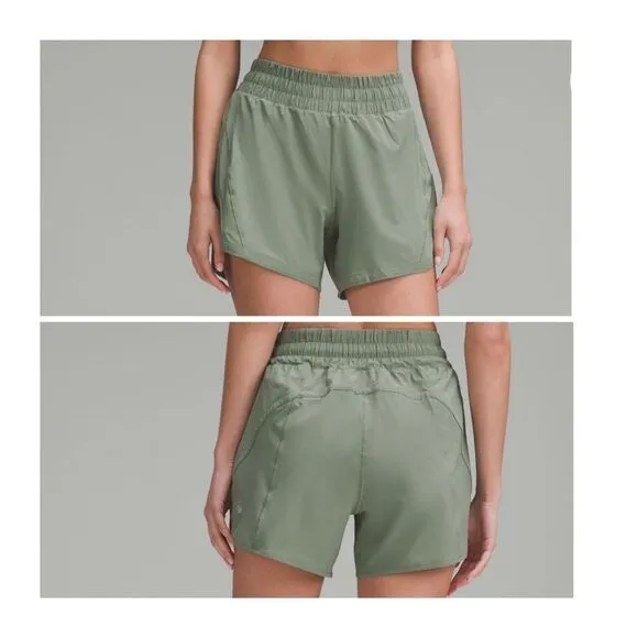 Lululemon Track That High-Rise Lined Short 5&quot; grey eucalyptus size‎ 2 NWT