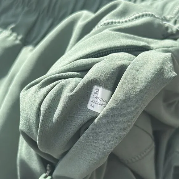 Lululemon Track That High-Rise Lined Short 5&quot; grey eucalyptus size‎ 2 NWT