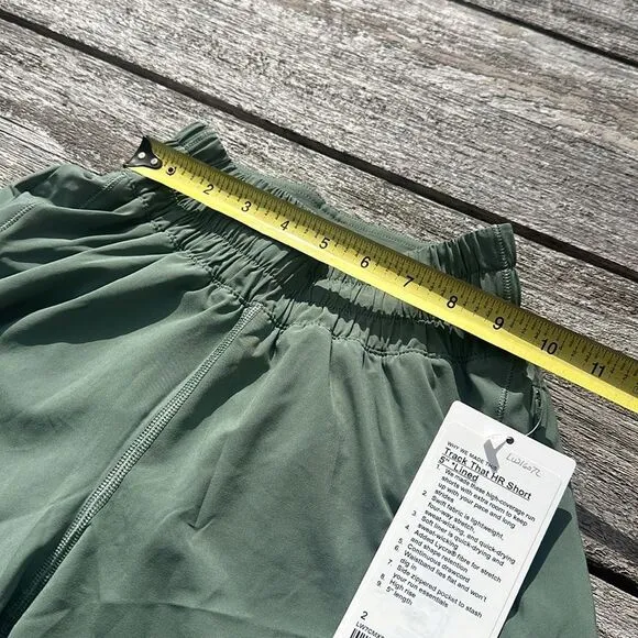 Lululemon Track That High-Rise Lined Short 5&quot; grey eucalyptus size‎ 2 NWT