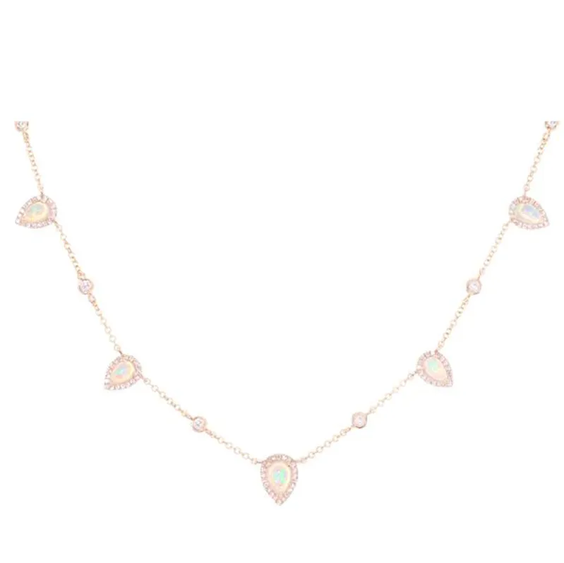 Luna Skye Teardrop Moonstone Choker Necklace