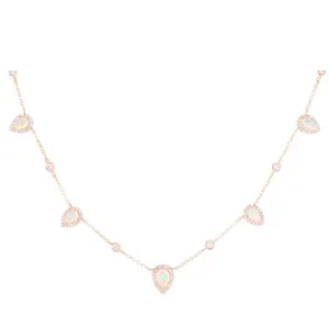 Luna Skye Teardrop Moonstone Choker Necklace