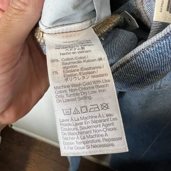Madewell $128 The Tall '90s Straight Jean in Rondell Wash Size T24 NN691